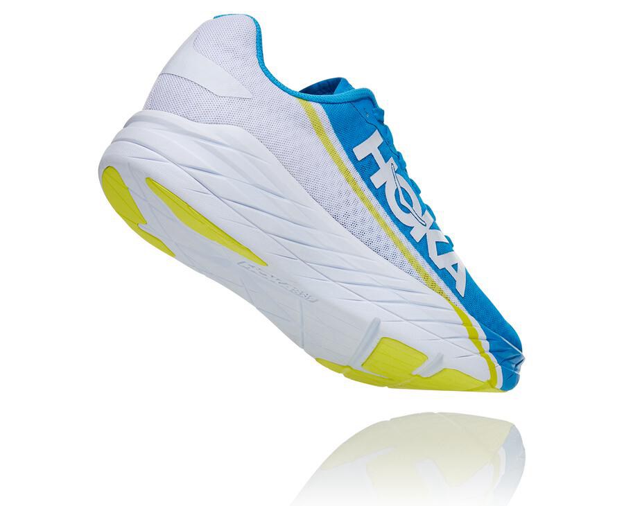 Hoka One One Rocket X Löparskor Dam - Vita/Blå - CYLHG-9158